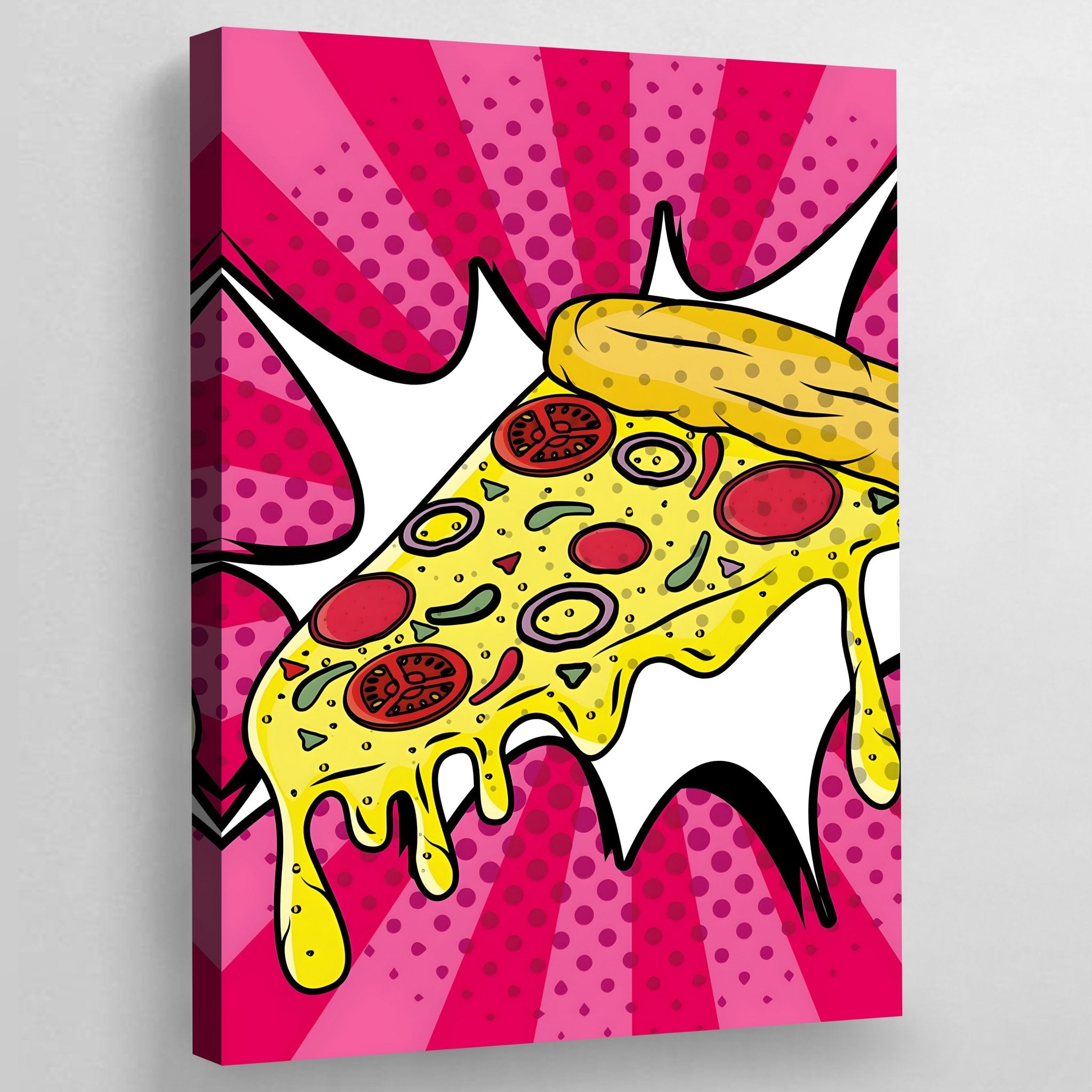 Flock riffel Samtykke Pizza Pop Art Canvas | The Trendy Art