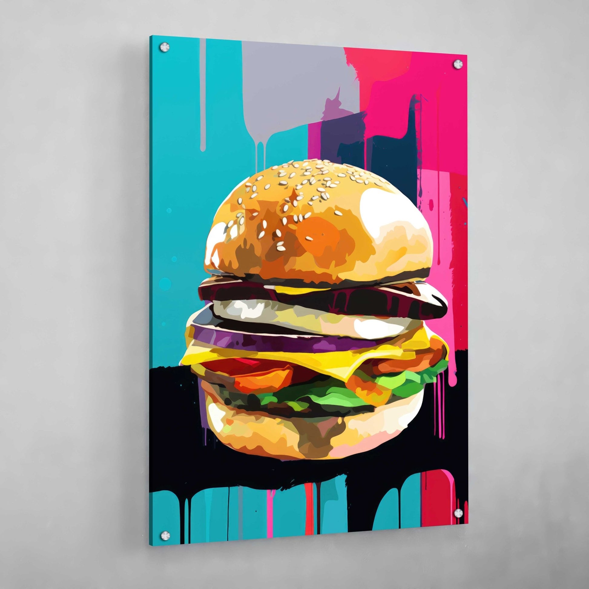 Pop Art Burger Canvas - The Trendy Art