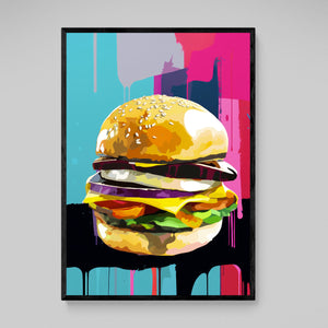Pop Art Burger Canvas - The Trendy Art