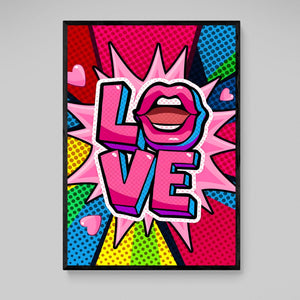 Pop Art Love Canvas - The Trendy Art