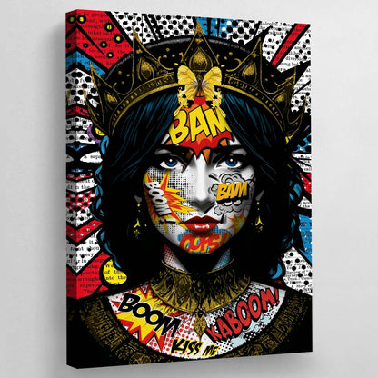 Pop Art Woman Canvas - The Trendy Art