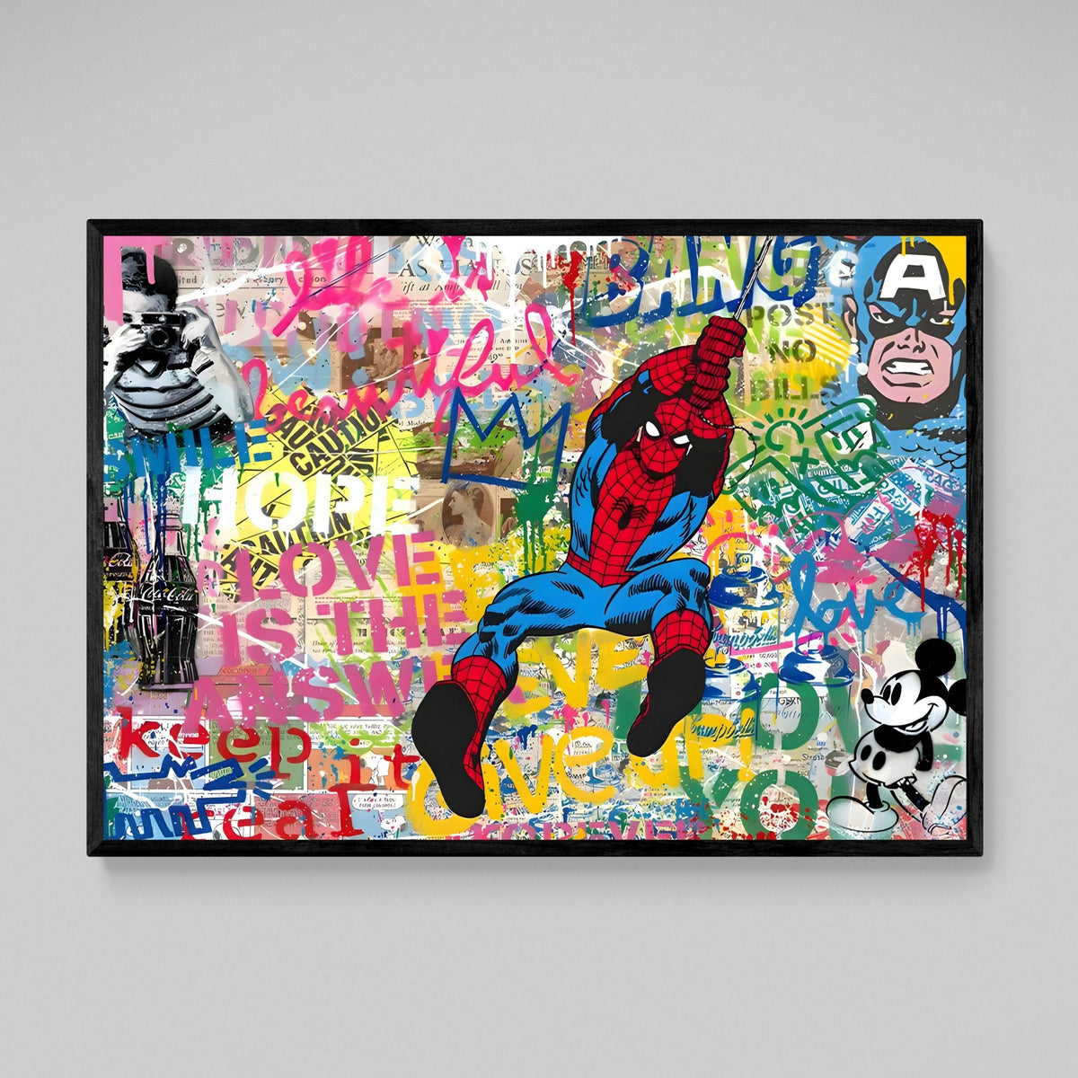 Pop Culture Graffiti Wall Art - The Trendy Art