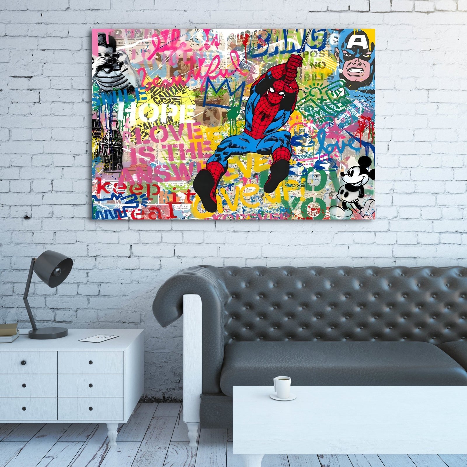 Pop Culture Graffiti Wall Art - The Trendy Art