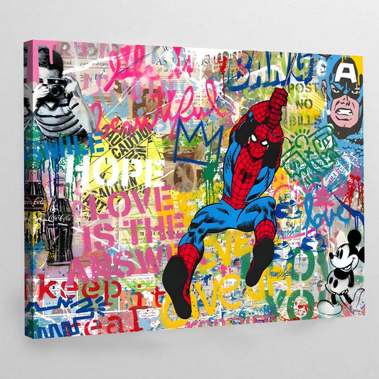 Pop Culture Graffiti Wall Art - The Trendy Art
