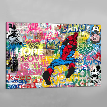 Pop Culture Graffiti Wall Art - The Trendy Art