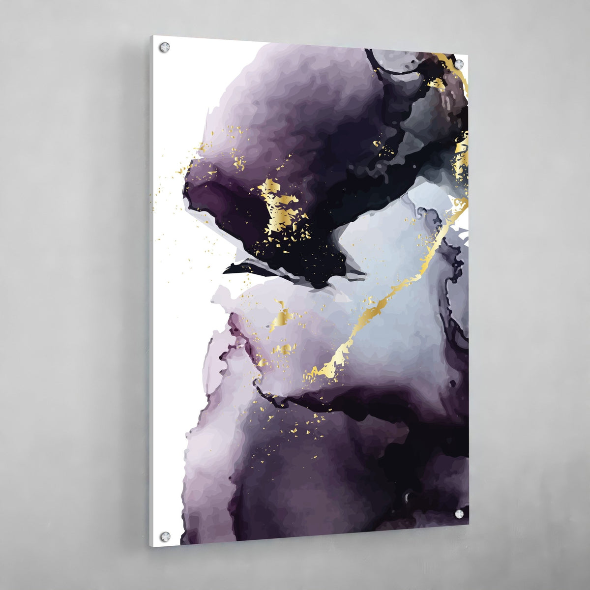 Purple Marble Wall Art - The Trendy Art