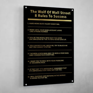 Rules To Success Wall Art - The Trendy Art