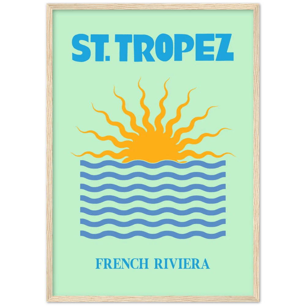 Saint-Tropez Retro Wall Art - The Trendy Art
