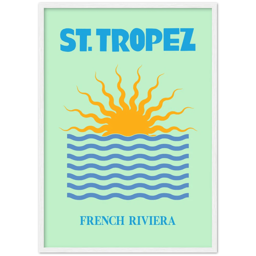 Saint-Tropez Retro Wall Art - The Trendy Art