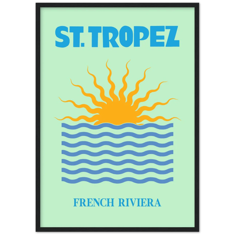 Saint-Tropez Retro Wall Art - The Trendy Art