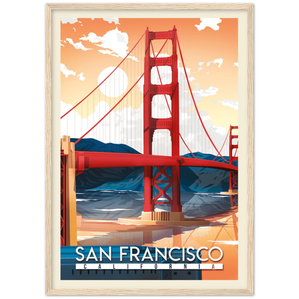 San Francisco Retro Wall Art - The Trendy Art
