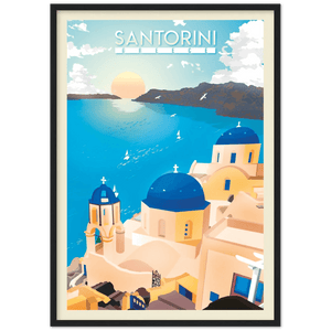 Santorini Retro Wall Art - The Trendy Art