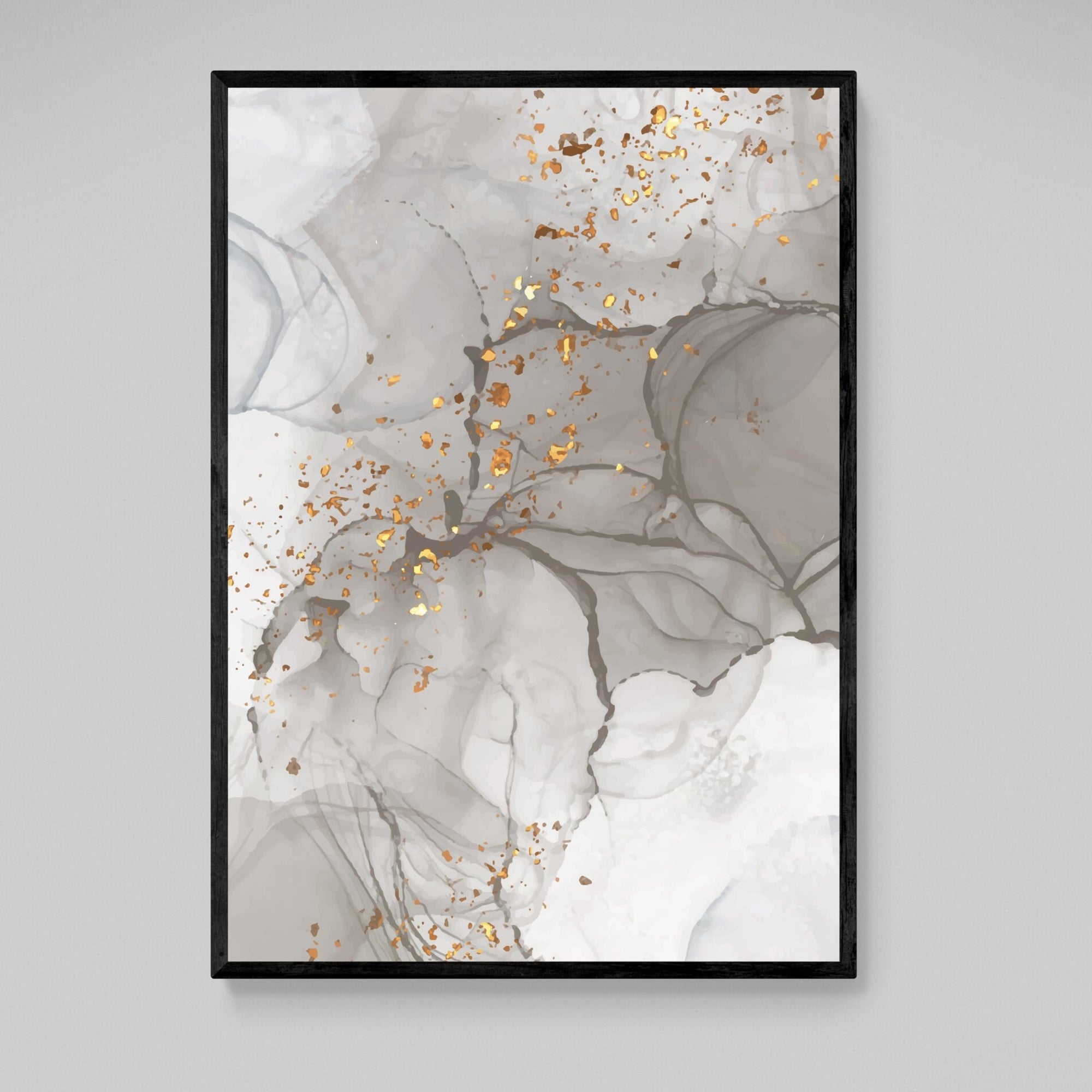 Silver Marble Wall Art - The Trendy Art
