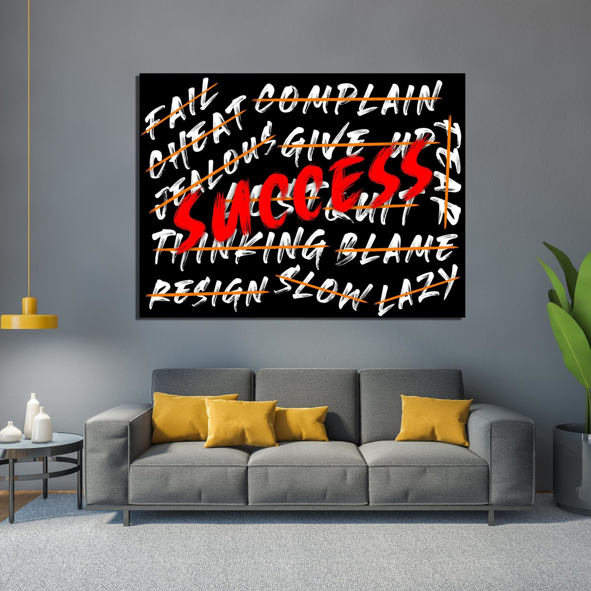 Success Canvas Wall Art - The Trendy Art