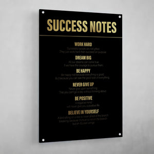 Success Notes Wall Art - The Trendy Art
