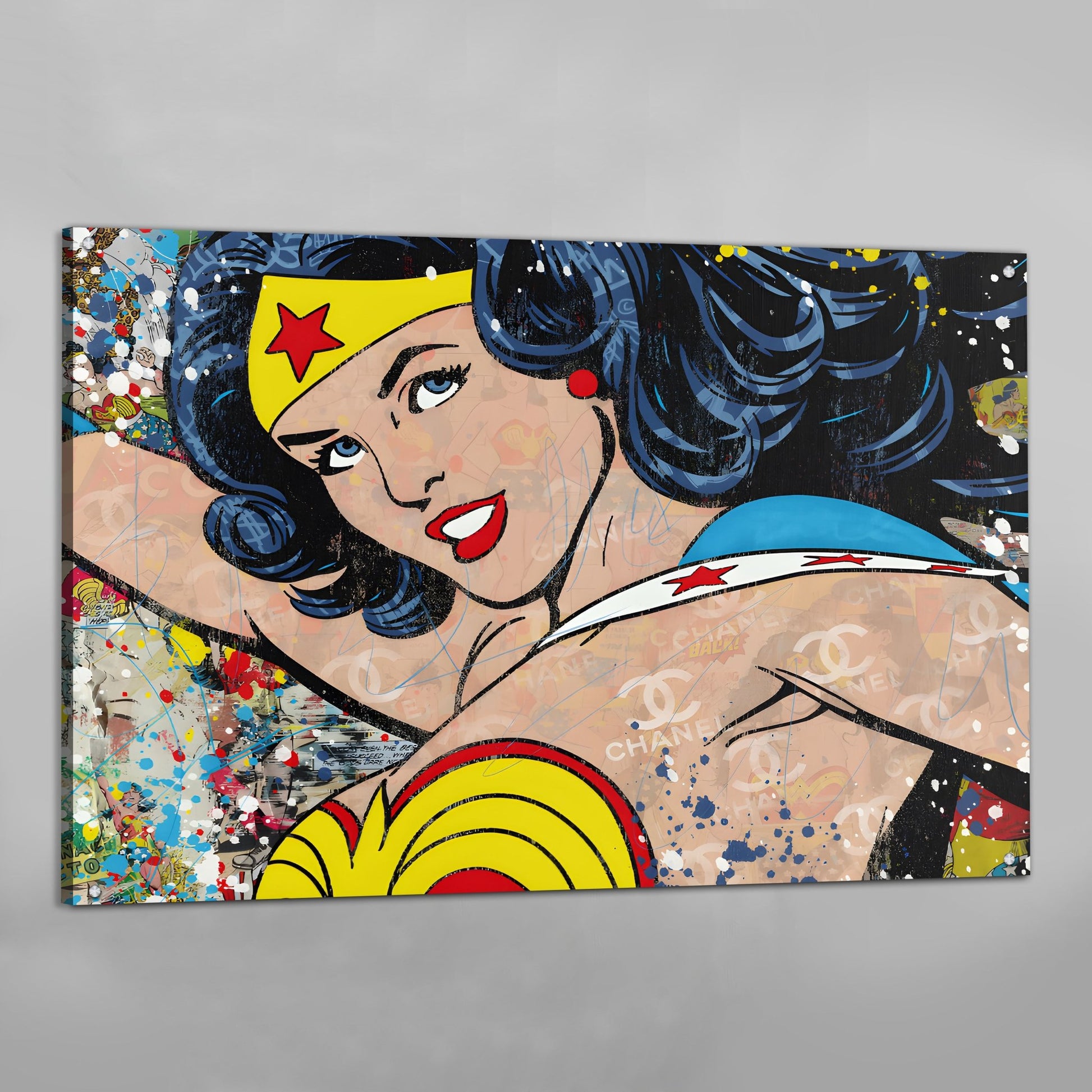 Superhero Woman Pop Art Canvas - The Trendy Art