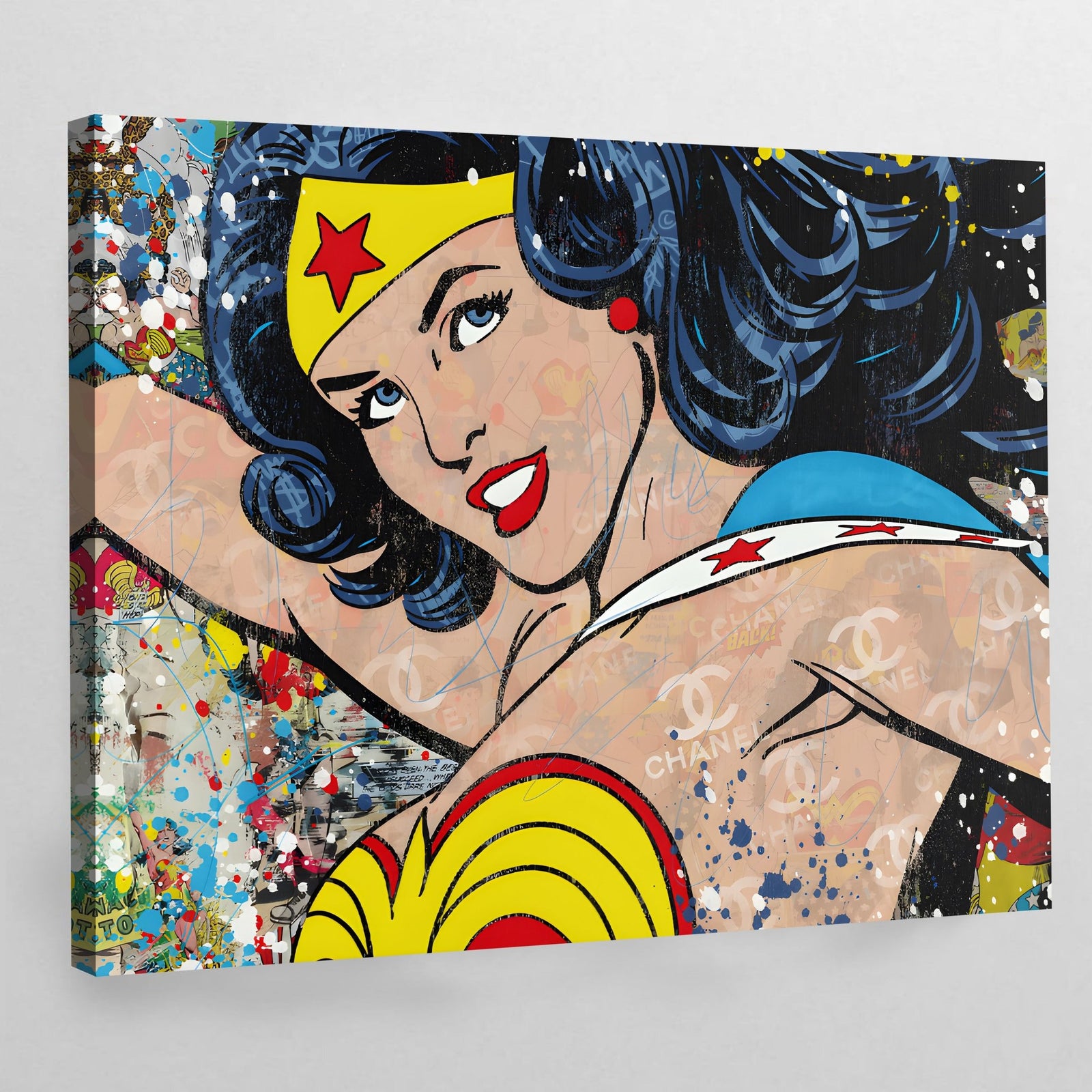 Superhero Woman Pop Art Canvas - The Trendy Art