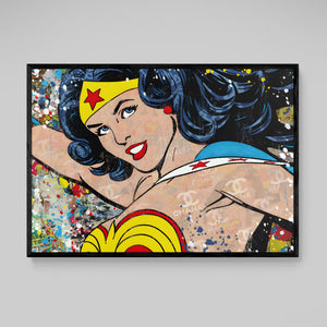 Superhero Woman Pop Art Canvas - The Trendy Art