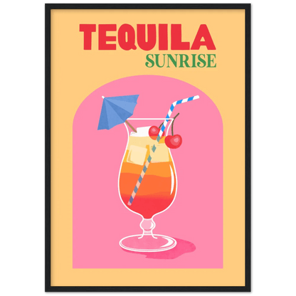 Tequila Sunrise Retro Wall Art - The Trendy Art