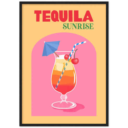 Tequila Sunrise Retro Wall Art - The Trendy Art