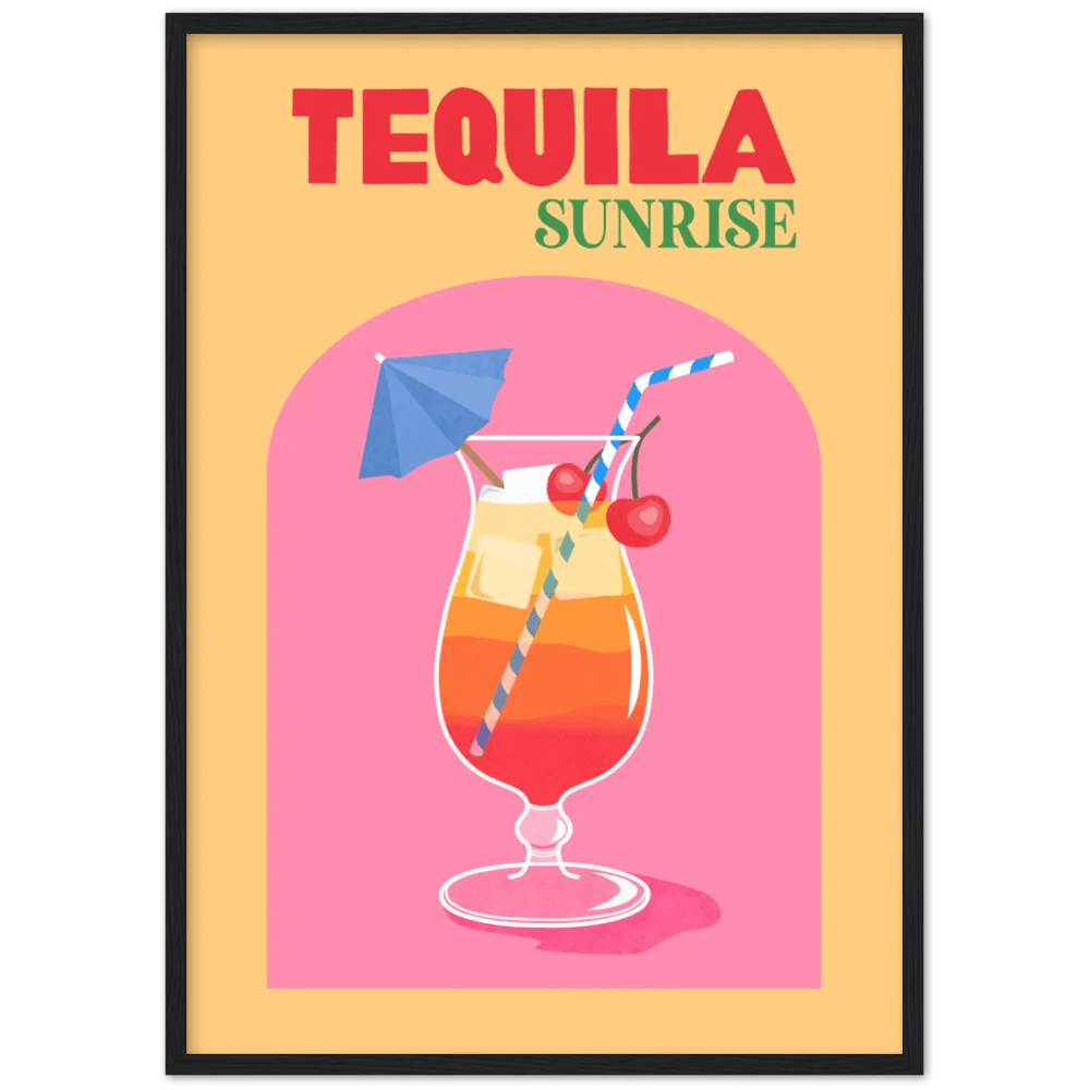 Tequila Sunrise Retro Wall Art - The Trendy Art