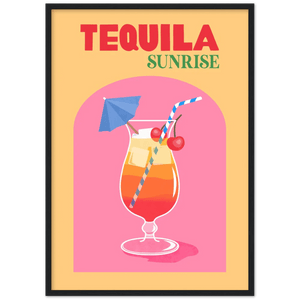 Tequila Sunrise Retro Wall Art - The Trendy Art