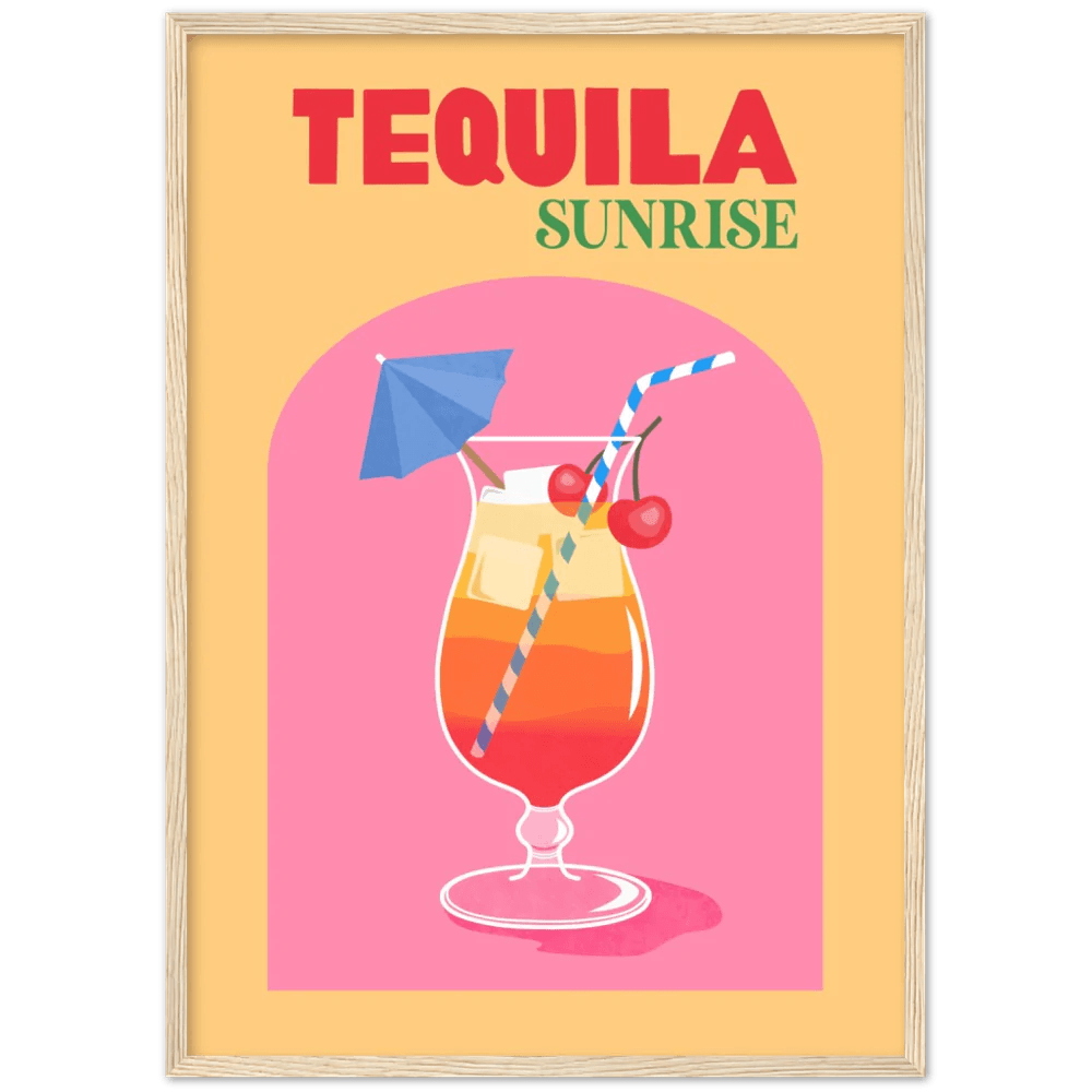 Tequila Sunrise Retro Wall Art - The Trendy Art