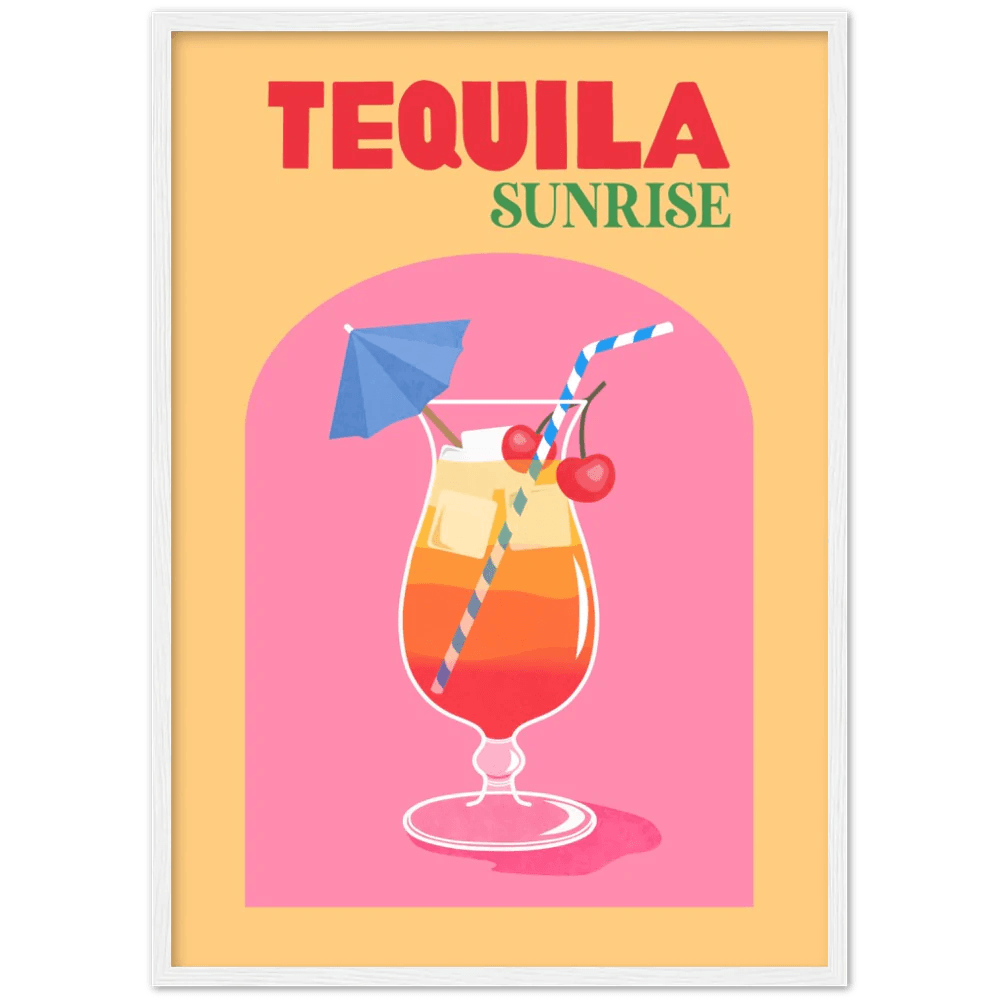 Tequila Sunrise Retro Wall Art - The Trendy Art