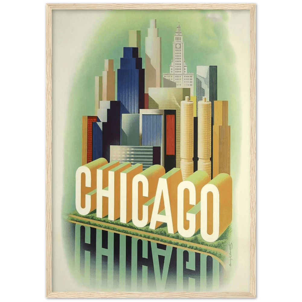 Vintage Chicago Wall Art - The Trendy Art