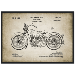 Vintage Motorcycle Wall Art - The Trendy Art