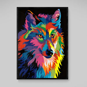 Wolf Pop Art Canvas - The Trendy Art