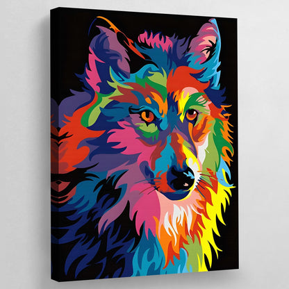 Wolf Pop Art Canvas - The Trendy Art