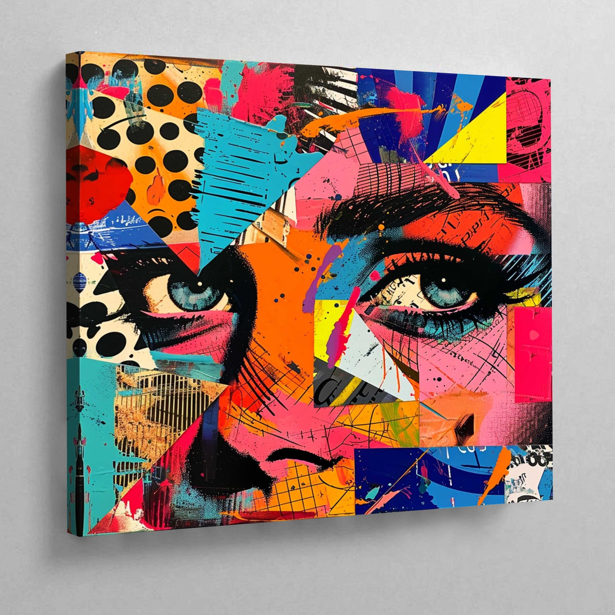 Woman Face Collage Canvas - The Trendy Art