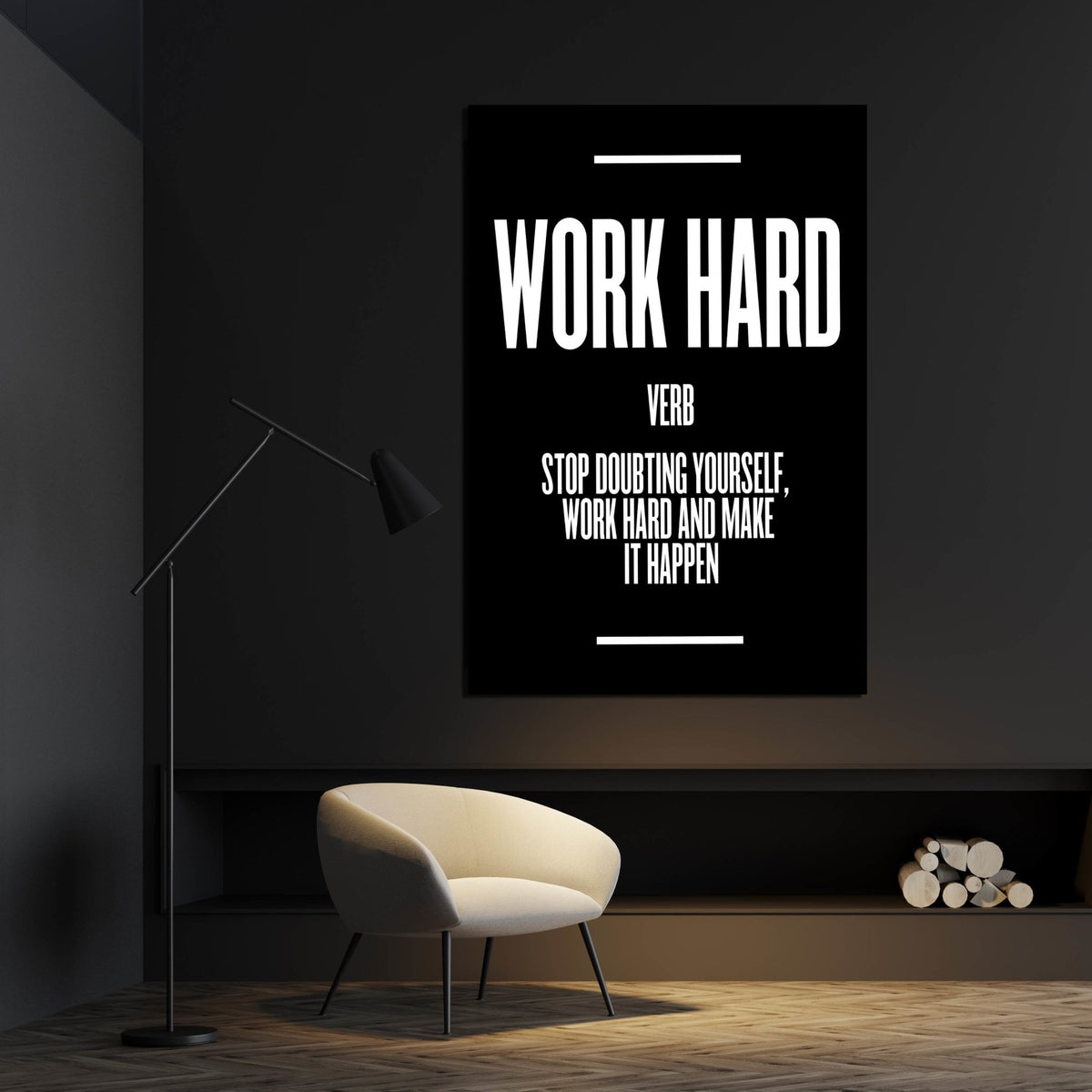 Work Hard Wall Art - The Trendy Art