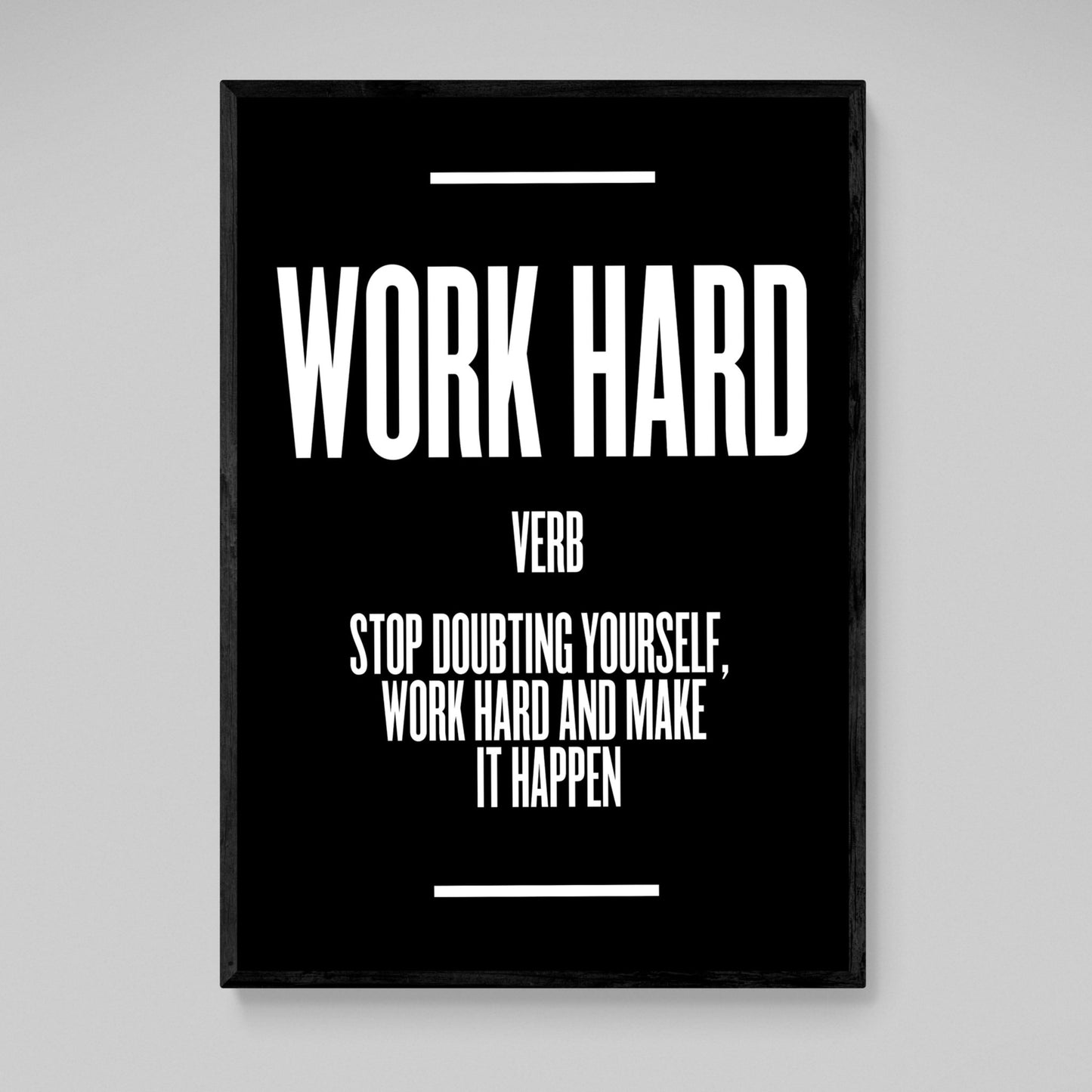 Work Hard Wall Art - The Trendy Art